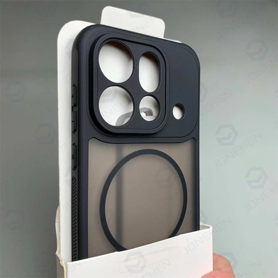 Magsafe Magnetic Frosted Armor Case - Translucent Hybrid Shockproof Cover