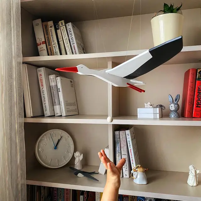 Creative Wall Hanging Seagull Wood Doll Family Bedroom Decor Ornaments Hanging Decor Room Wodden Nursery Toy Nursery K4Y2 4