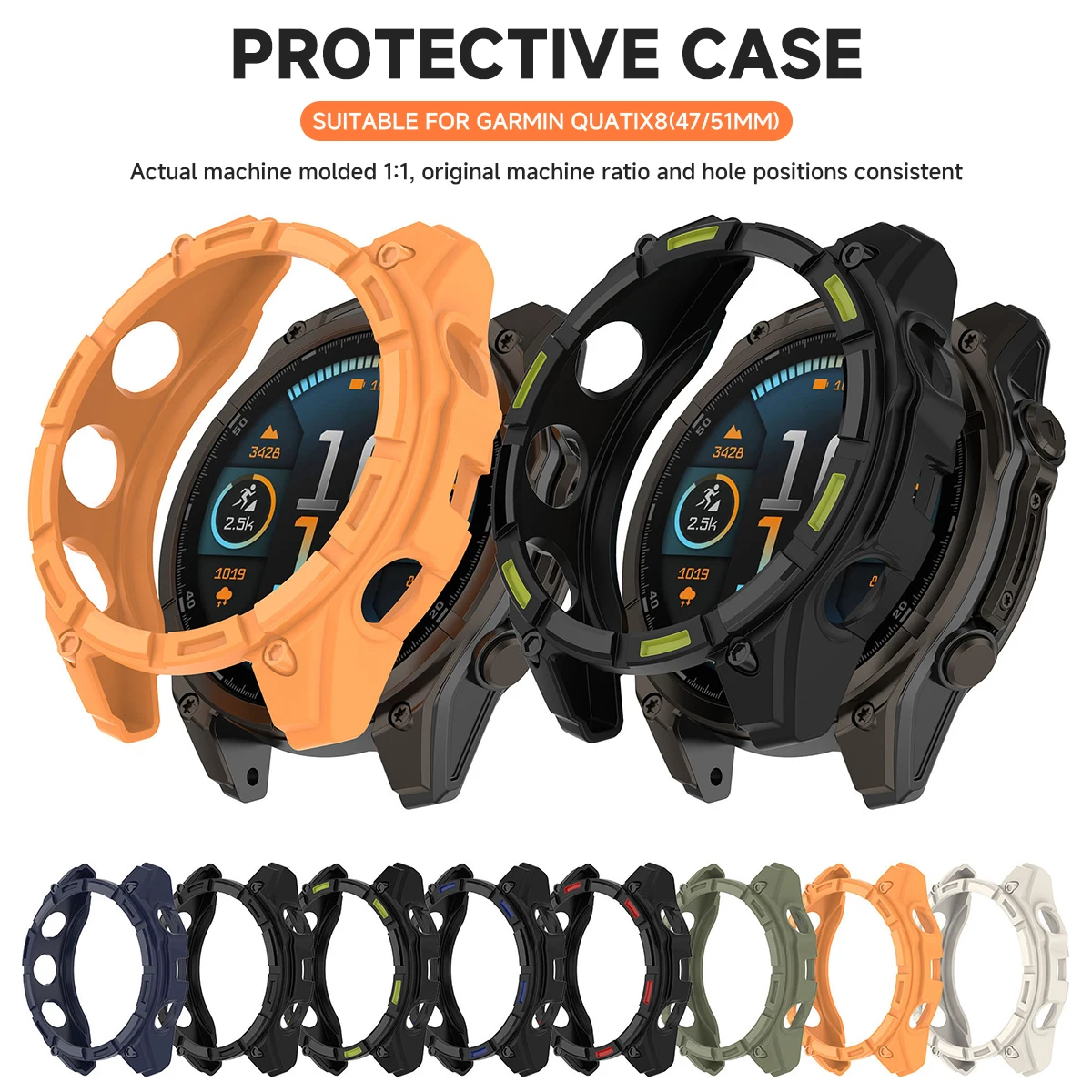 TPU Soft Silicone Protective Bumper Case for Smartwatches - Enhanced Protection and Style