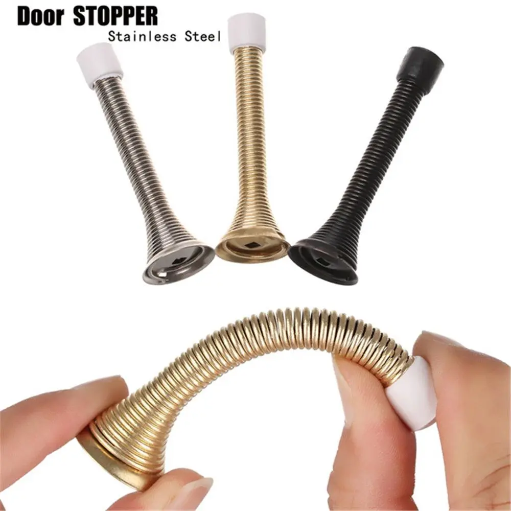 Silicone Door Stopper Door Stopper Bumpers Door Stopper Iron Spring Door Crash Pad Door Handle Guard Anti-Collision Wall Protector