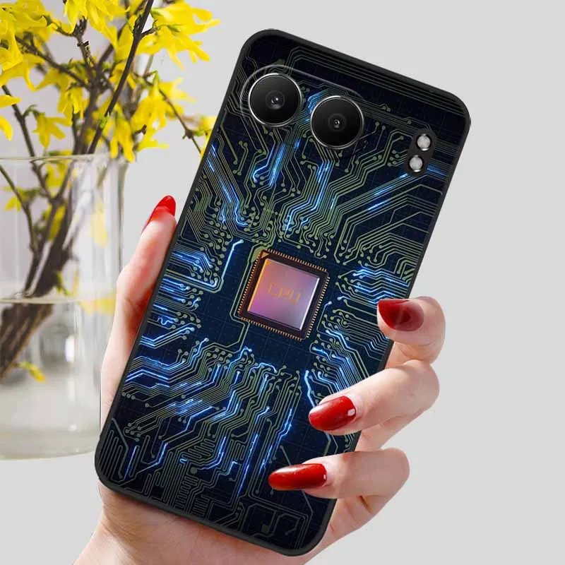 Elegant Black Marble TPU Soft Phone Cover - Fashionable Silicon Back Protector