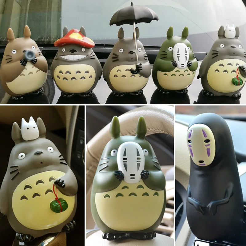 Totoro Cartoon Anime 12cm Pvc No Face Man Totoro Anime Cute Desktop Ornament Decoration Anime Action