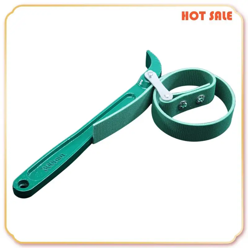 ABFA 체인 렌치 도구 조정 가능한 오일 필터 풀러 스트랩 범용 인체 공학적 핸들 그립 렌치 체인 스패너 쉬운 설치 A