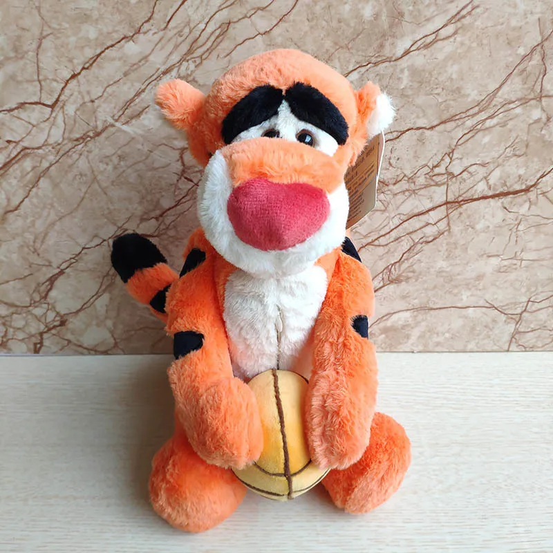 Disney Periphery Pooh Bear Tigger Kawaii Plush Toys Soft Stuffed Animal Dolls Cute Basketball Image Children's Gifts |