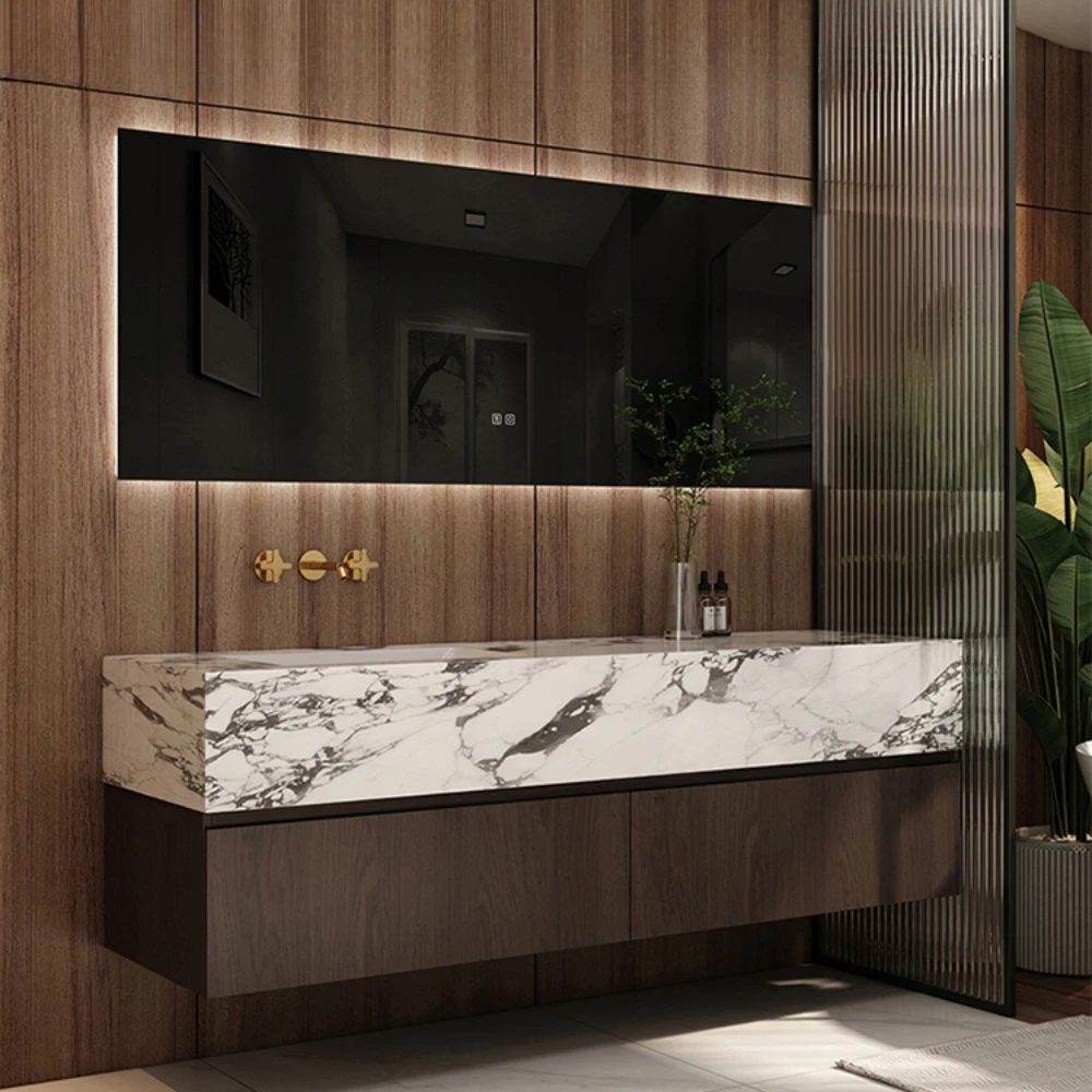 #Integrated basin bathroom cabinet combination bathroom washbasin hand washbasin