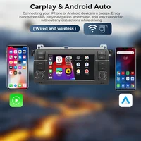 GEARELEC Android 14 CarPlay pour BMW E46 M3 318 320 325 330 335 autoradio 7 "sans fil CarPlay Android Auto stéréo GPS WIFI 64GB 3