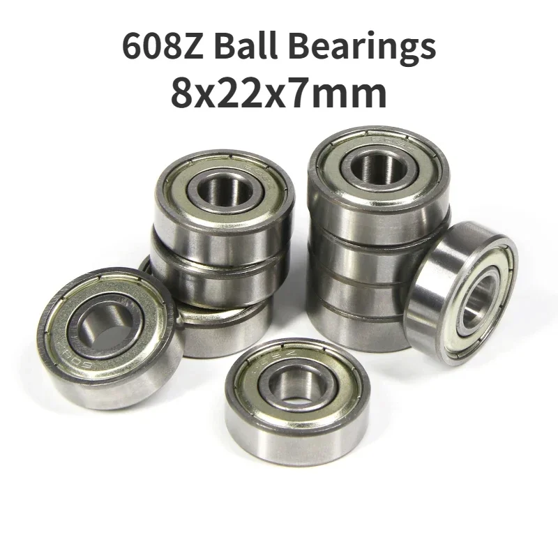 608Z Ball Bearings 8x22x7mm ABEC-7 Deep Groove Miniature Bearings 10pcs