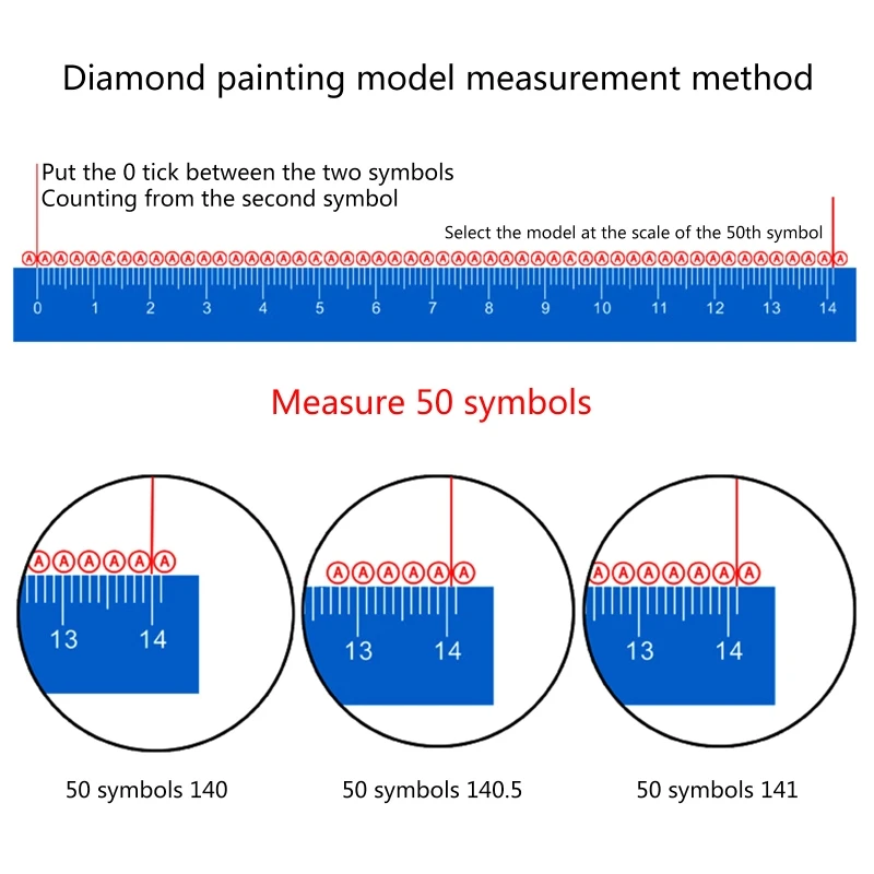 Diamond painting accessories Diamond Ruler Tool Diamond Mesh Ruler Painting Fix for 5D DIY Paint