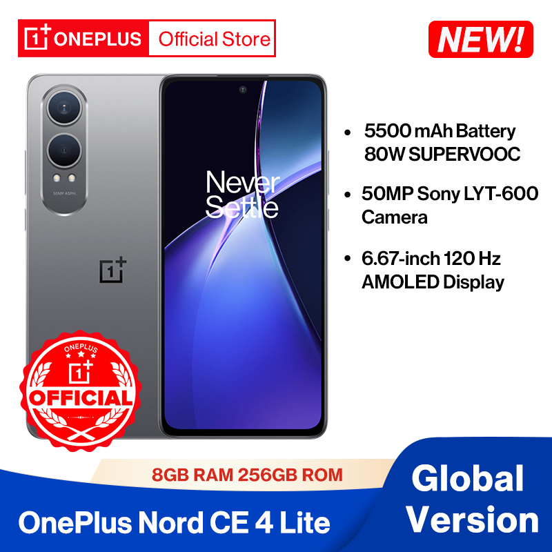 World Premiere OnePlus Nord CE 4 Lite CE4 Global Version 5500mAh Battery 80W SUPERVOOC 50MP SONY OIS Camera 120Hz AMOLED Display