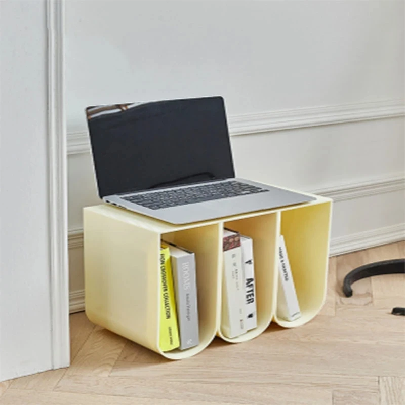 Acrylic Magazine Shelf Desktop Modern Simple Living Room Floor Storage Shelf Books, Newspapers And Materials Coffee Table