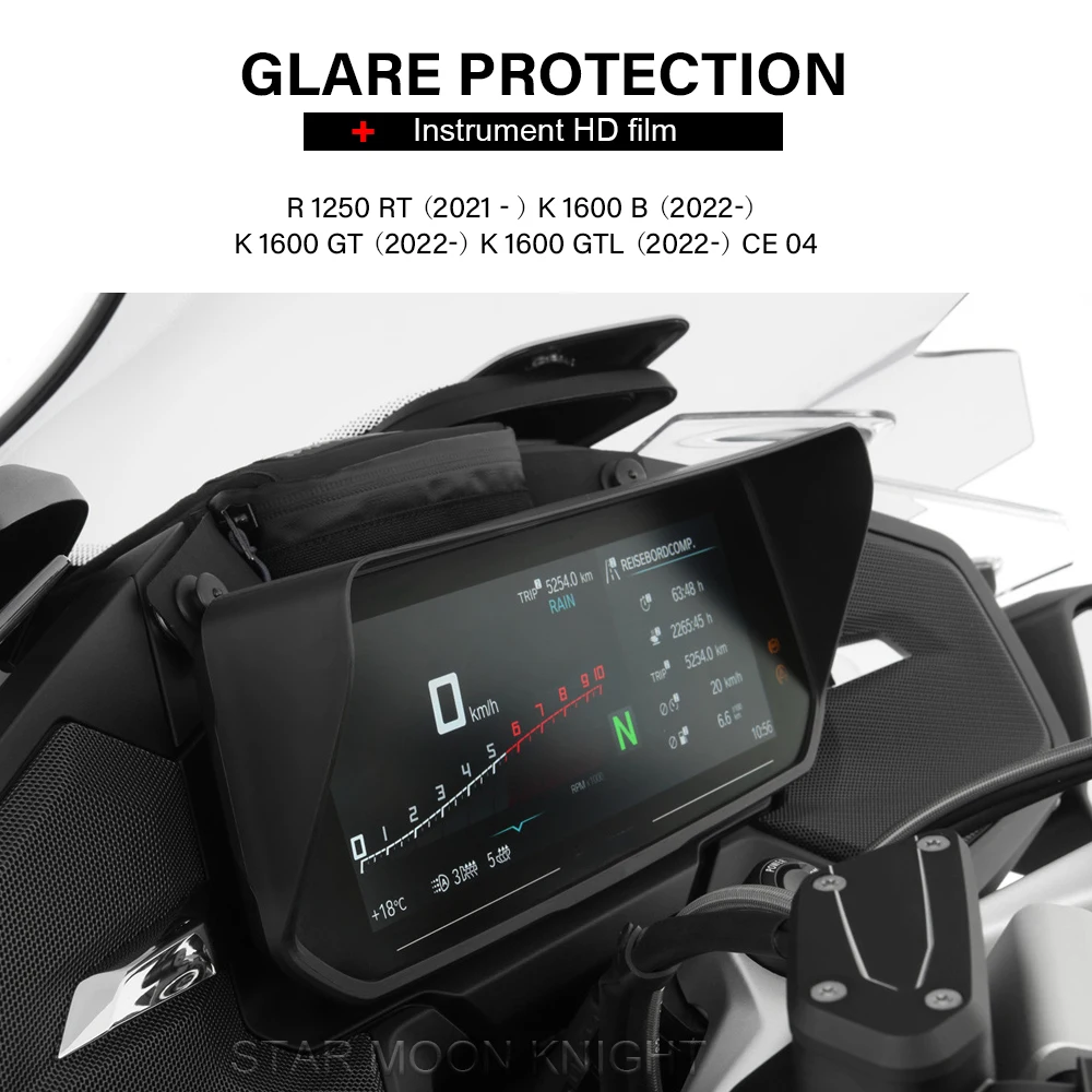 

For BMW K1600B K1600GT K1600GTL K1600 B GT GTL 2022- R1250RT R 1250 RT 2021- CE04 ABS Meter Frame Cover Instrument Hat Sun Visor