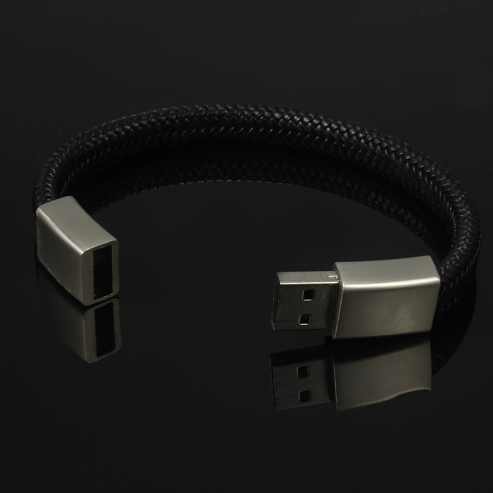 Drive, Caneta Pulseira Preta, Presentes Criativos, Memory Stick, 16GB, 32GB, 64GB, 8GB