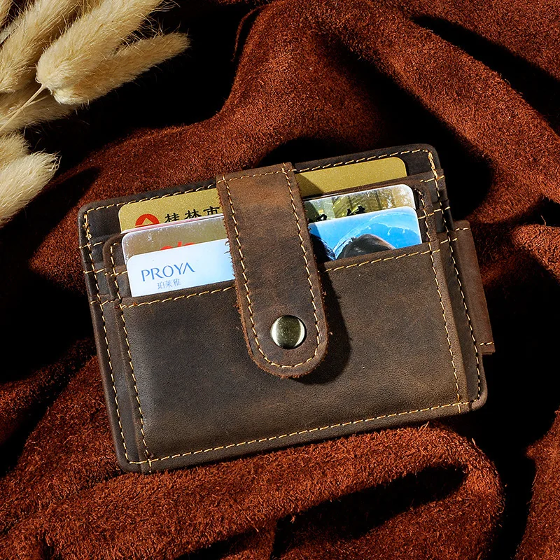 Male Leather Travel Slim Wallet Front Pocket Magnetic Large Capacity Money Clip Card Case For Men 1025 synthetic leather wallet