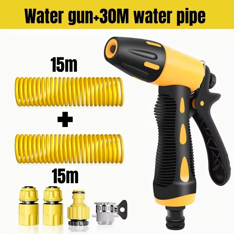 Telescopic water hose 10-30 Meter Telescopic Water Pipe with High-pressure Nozzle Car Washing Tool Set Extension Hose Water Hose For Pressure Cleaner
