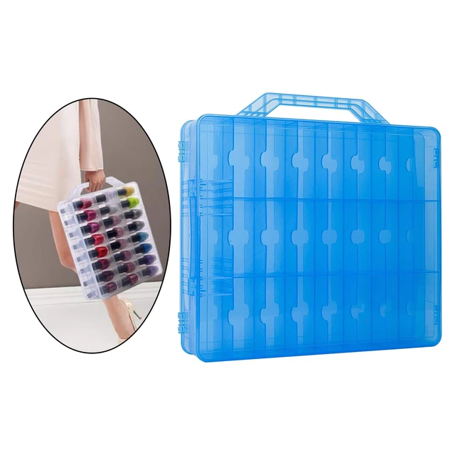 48 Grid Nail Polish Storage Box Makeup Organizer Portable Nail