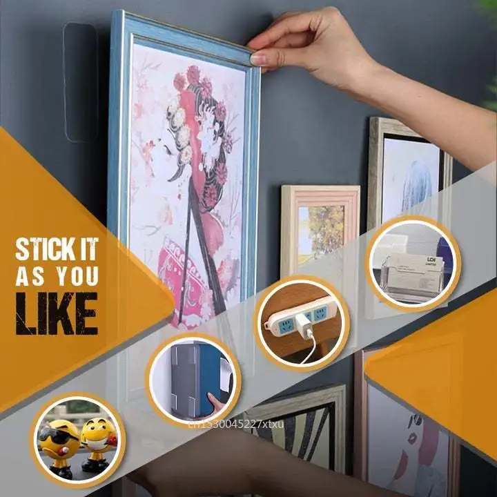 60pcs Multifunctional Double Sided Adhesive Tape Reusable Waterproof Wall  Sticker Non-marking Washable Self Transparent Tape - Tape - AliExpress