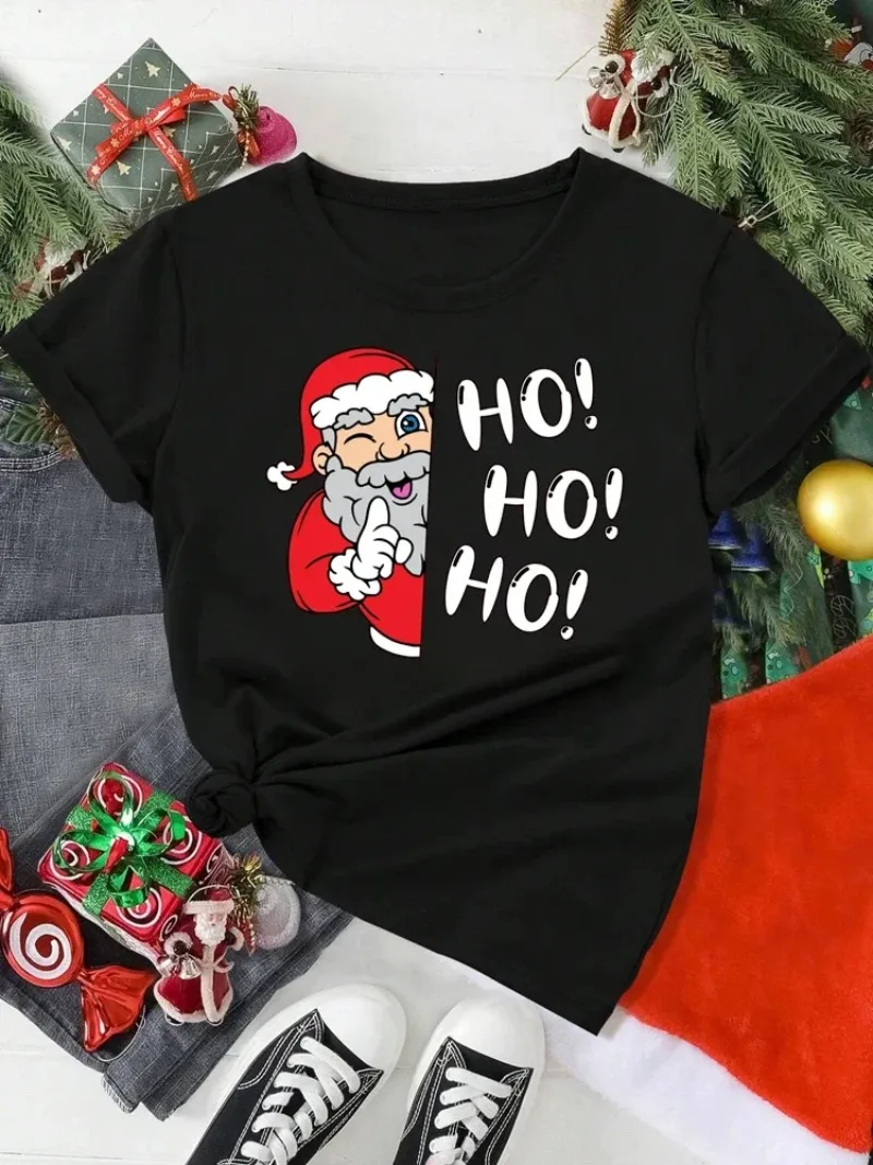 Frauen Weihnachten Santa Claus Gedruckt T Shirt Weihnachten Weihnachten Geschenke Cartoon Top Harajuku Mode Neue Jahr T-shirt Klassisches Design – Detail 15