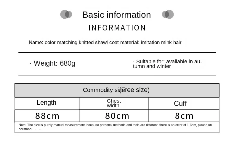 Fashionable and Trendy Warm Knitted Shawl with Outer Collar Mid-length Color Matching Simple Shawl for Women Loose Cloak