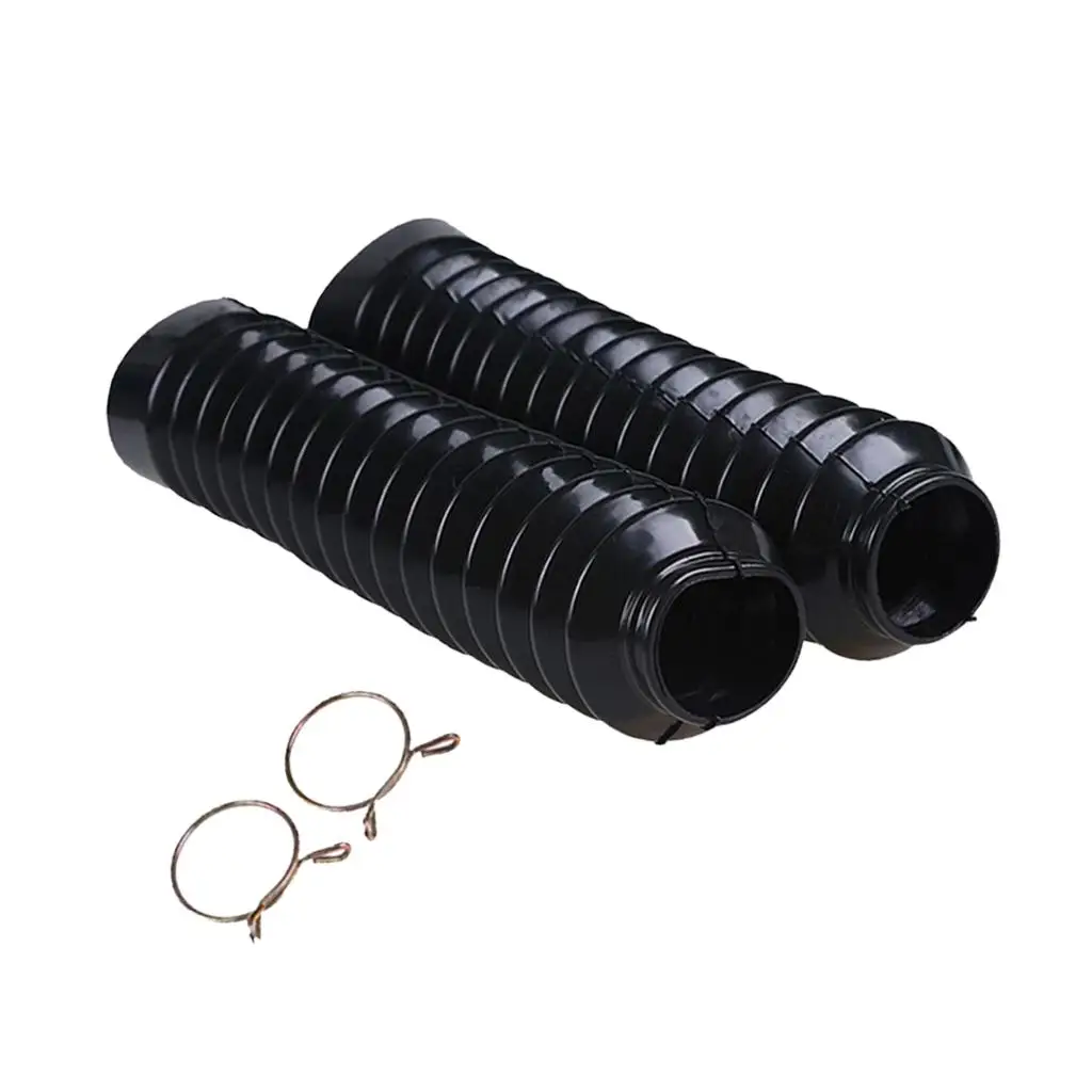 Motorcycle Rubber Fork Gaiters Dust Protection Boots 210x42x25mm Black
