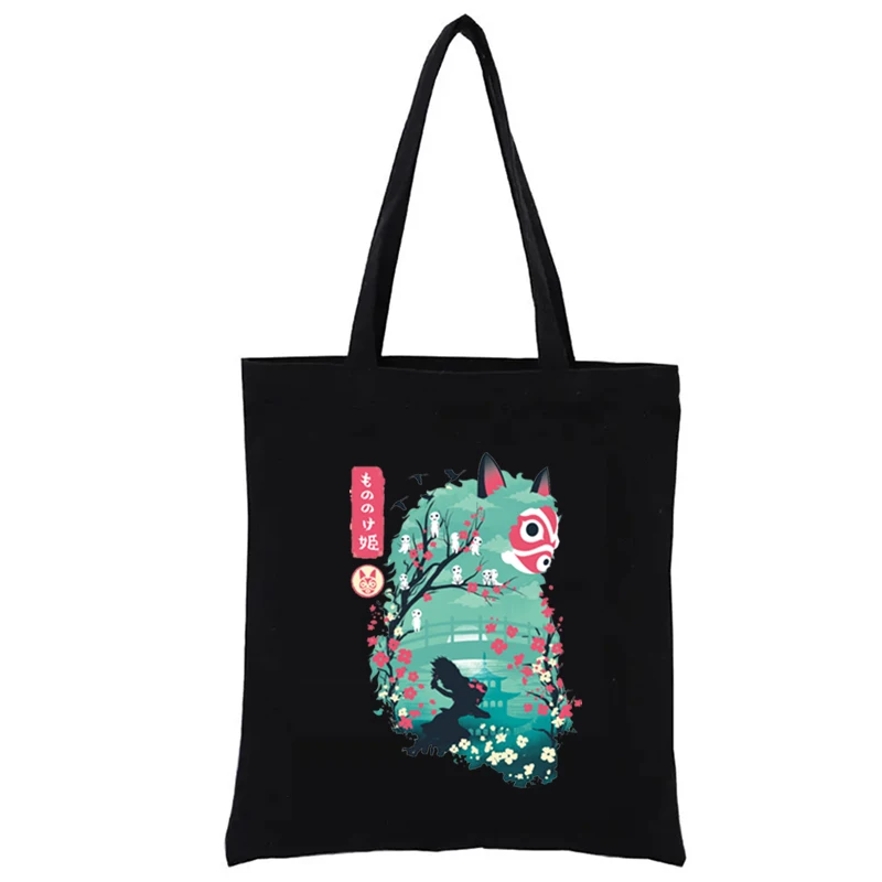 

Ukiyo E Princess Shopping Bags Funny Canvas Tote Bag for Women Handbags Casual Totes Women's Handbag Fashion Shopper Totebag