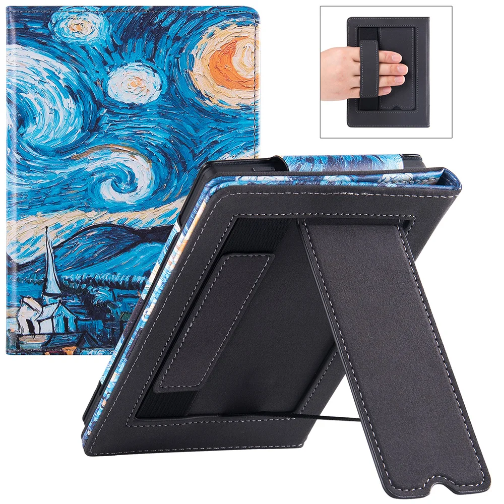 Leather Folios Stand Case Capa de Manga com Alça de Mão Auto Dormir And Wake Onyx Boox Poke3 Poke4 Poke 4s Boox Poke5 pu