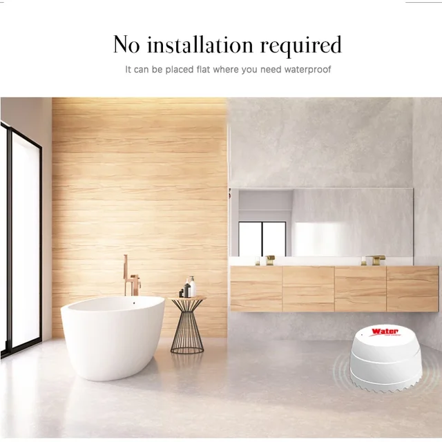 TUYA WiFi Water Detector Leak Flood Alarm Sensor Security Protection Smart Home Works With Smart Life APP Remote Monitoring 4