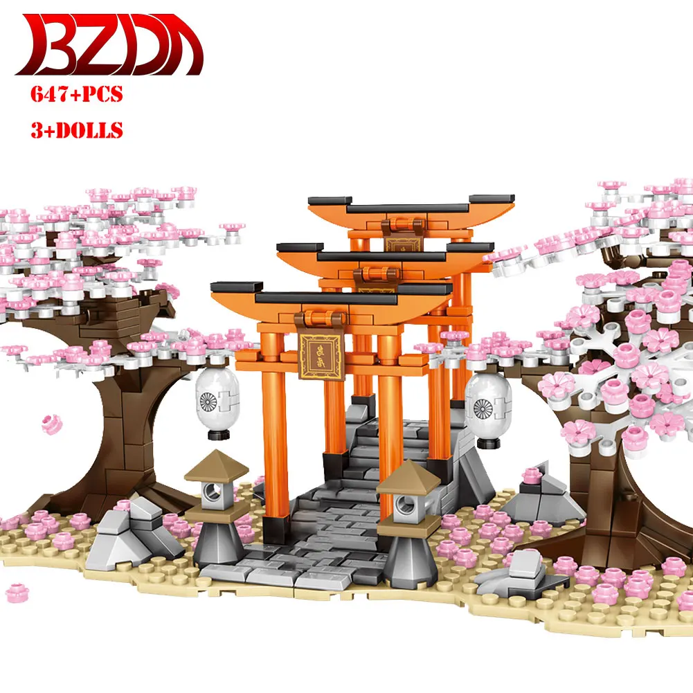 Details about   City Japan Sakura Tree Street Sembo C71 Mini Blocks Building Bricks 1167+6 dolls 