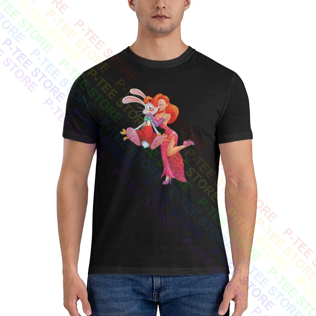 Jessica Rabbit And Roger Rabbit Who Incorniciato Roger Rabbit Shirt T-Shirt Rare Classic Tee