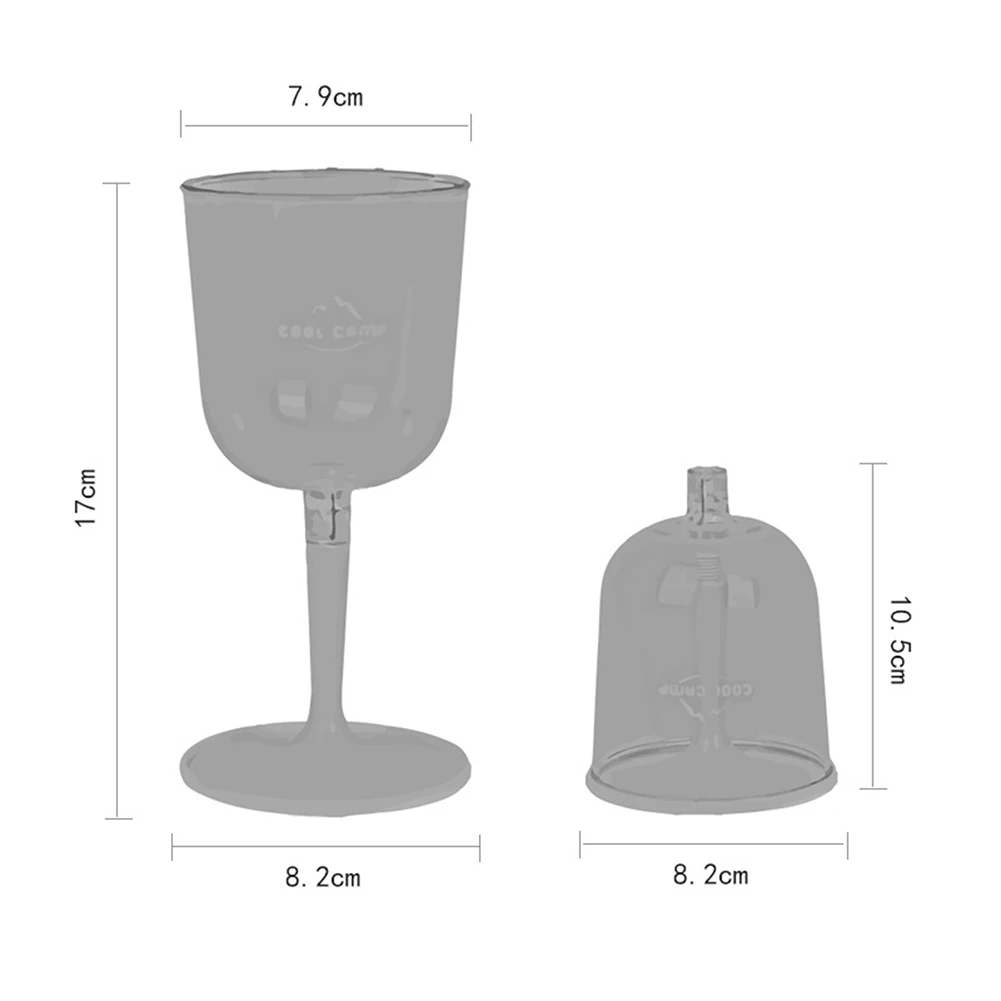 Resin Collapsible Wine Glass Portable Detachable Plastic Wine Glasses Lightweight Fall Resistance Reusable for Camping Outdoor