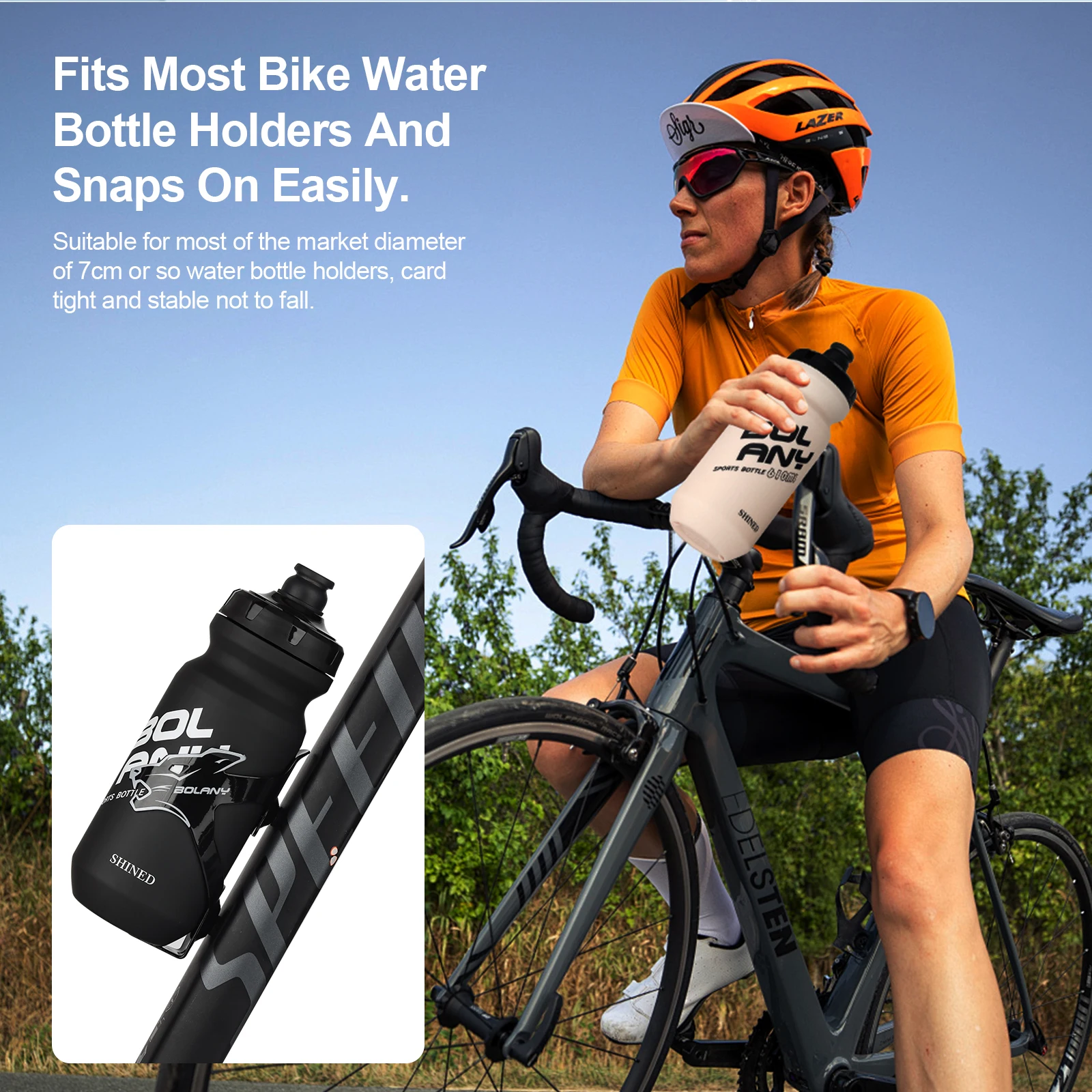 BOLANY Leak-Proof Cycling Water Bottle - 610ML Squeeze Bottle for Outdoor Sports & Fitness
