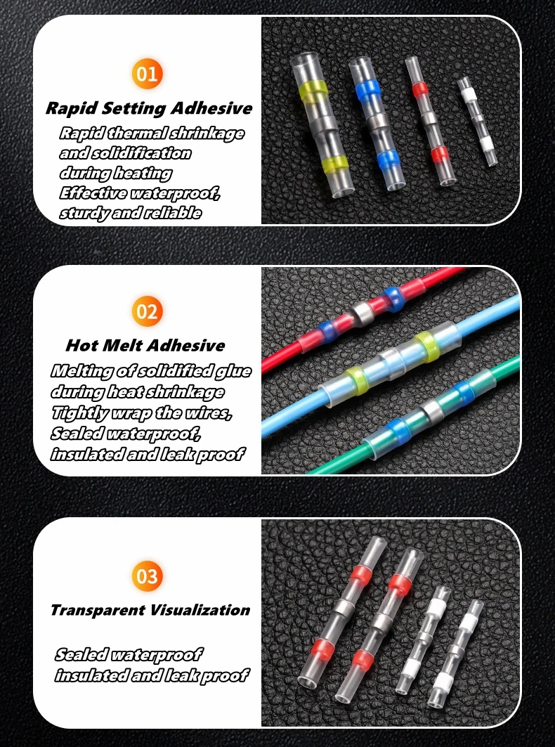 Waterproof Heat Shrink Solder Seal Wire Connectors - Insulated Electrical Terminals (10/50/100 PCS)