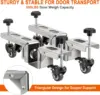Door Installation Kit, Heavy Duty Door Board Dolly for 1-3/8" and 1-3/4" Pre-Hung, Slab, and Front Doors, Stainless Steel Instal 4