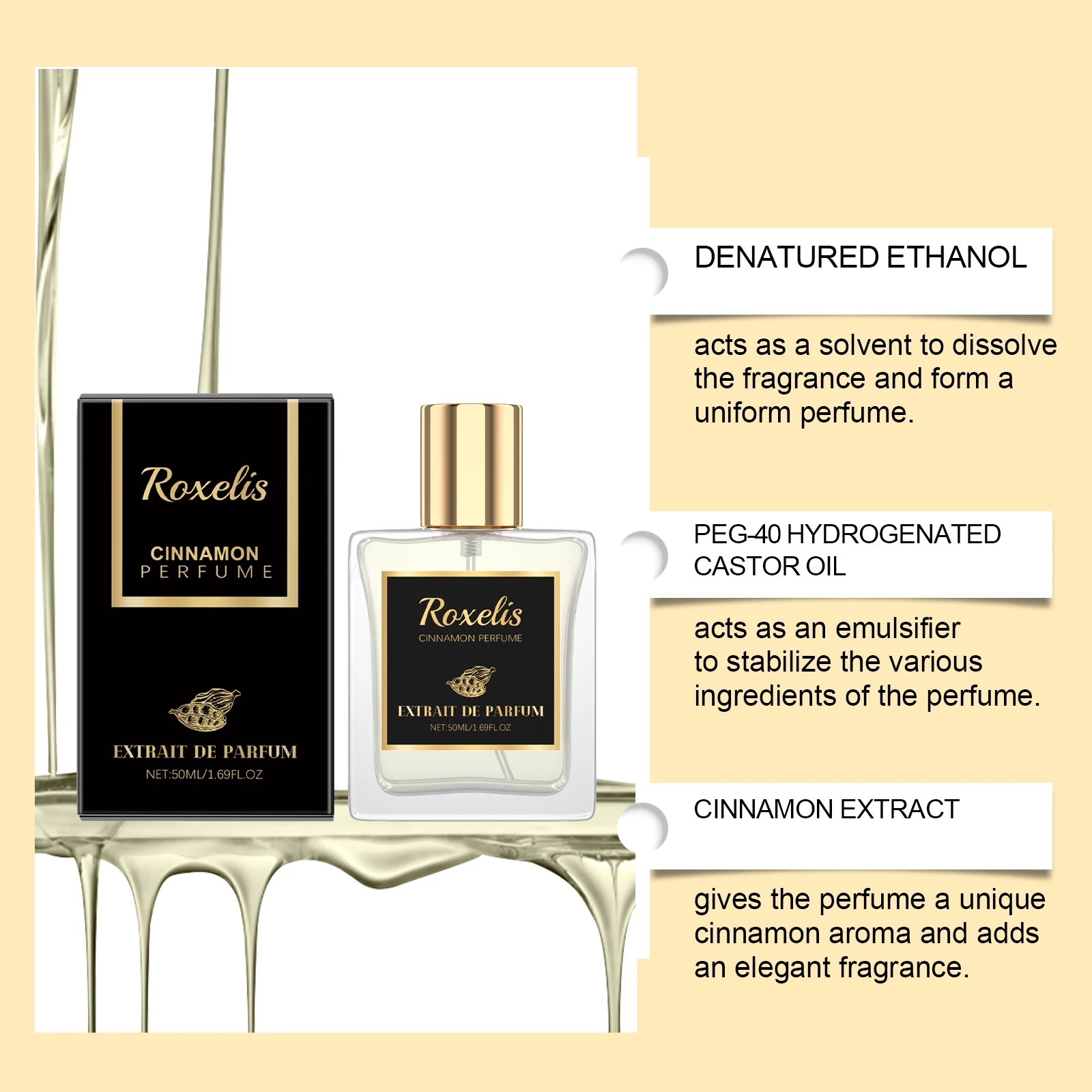 Roxelis Cinnamon Nutmeg Unisex Eau De Cologne Fresh Long Lasting_voghion.com