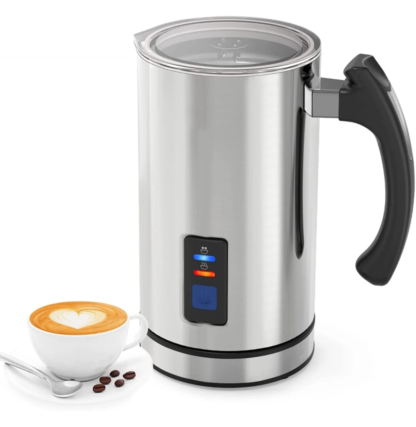 Simple Deluxe Electric Milk Frother, 4 in 1 Electric Milk Steamer  250ml/8.4oz Automatic Hot and Cold Milk Foam Maker and Milk Warmer for  Latte