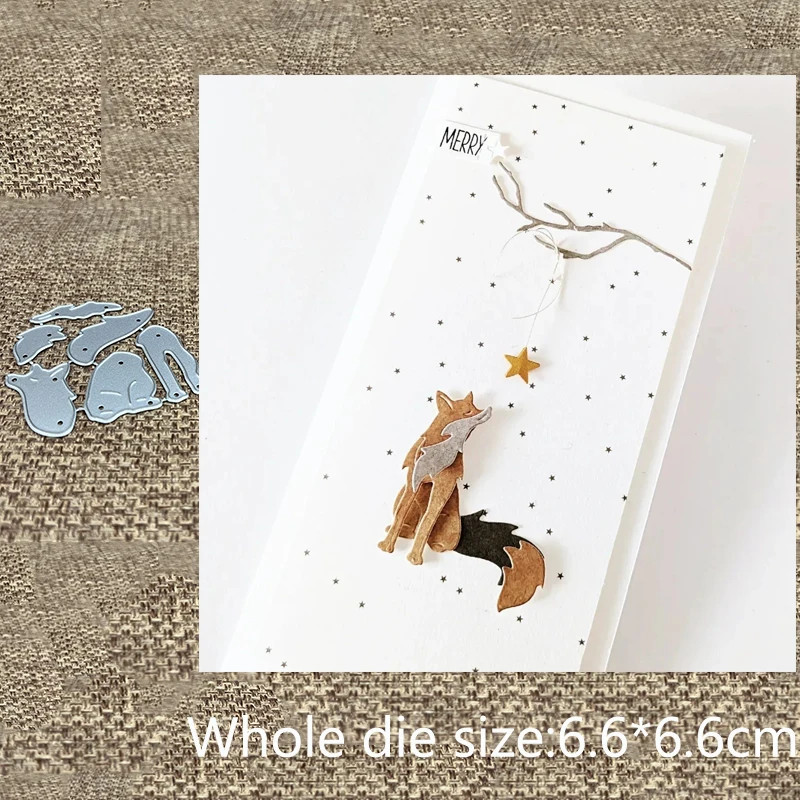 Xldesign Craft Metal Stencil Mold Cutting Die Fox Decoration Scrapbook Fustellato Album Paper Card Craft Goffratura