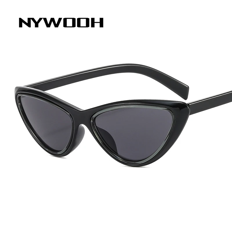 

NYWOOH Brand Cat Eye Sunglasses Ladies Famous Designer Small Frame Sunglasses Gradient Modern Glasses Ladies UV400 Glasses