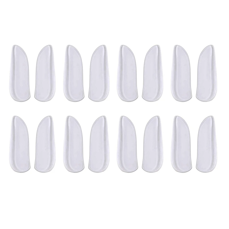 

8 Pairs Medial & Lateral Heel Wedge Silicone Insoles - Corrective Adhesive Shoe Inserts For Foot Alignment