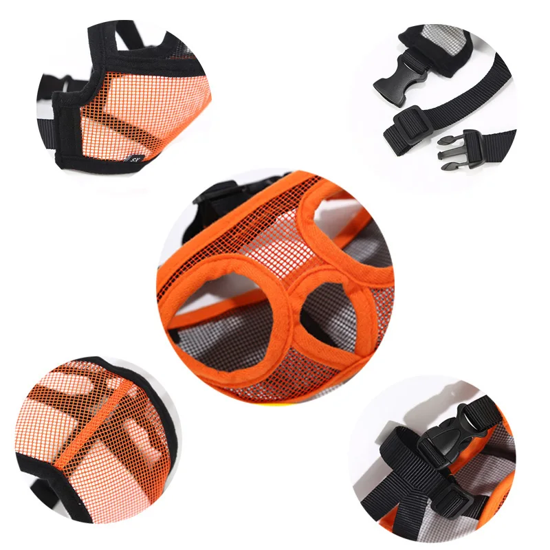 Dog Muzzles Adjustable Dog Mouth Breathable Cover Anti Bark Bite Mesh Dogs Mouth Muzzle Mask for French Bulldog Pug Pet Items