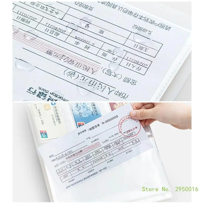 플라스틱 영수증 폴더 카드 정리함, 40 80 포켓 영수증 지갑, 방수 영수증 정리함, 보관 케이스 카드홀더