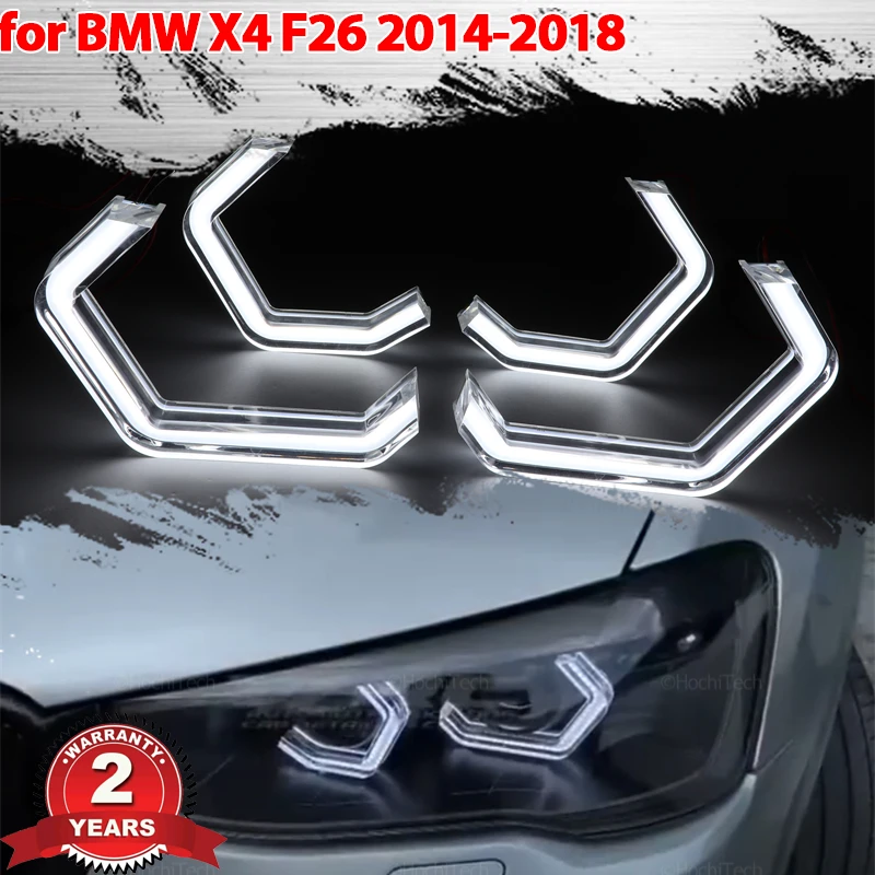 

Для BMW X4 F26 2014-2018 xDrive20i xDrive28i xDrive35i M40i M4, светодиодный Кристальный комплект глаз ангела в знакомом стиле, наборы глаз