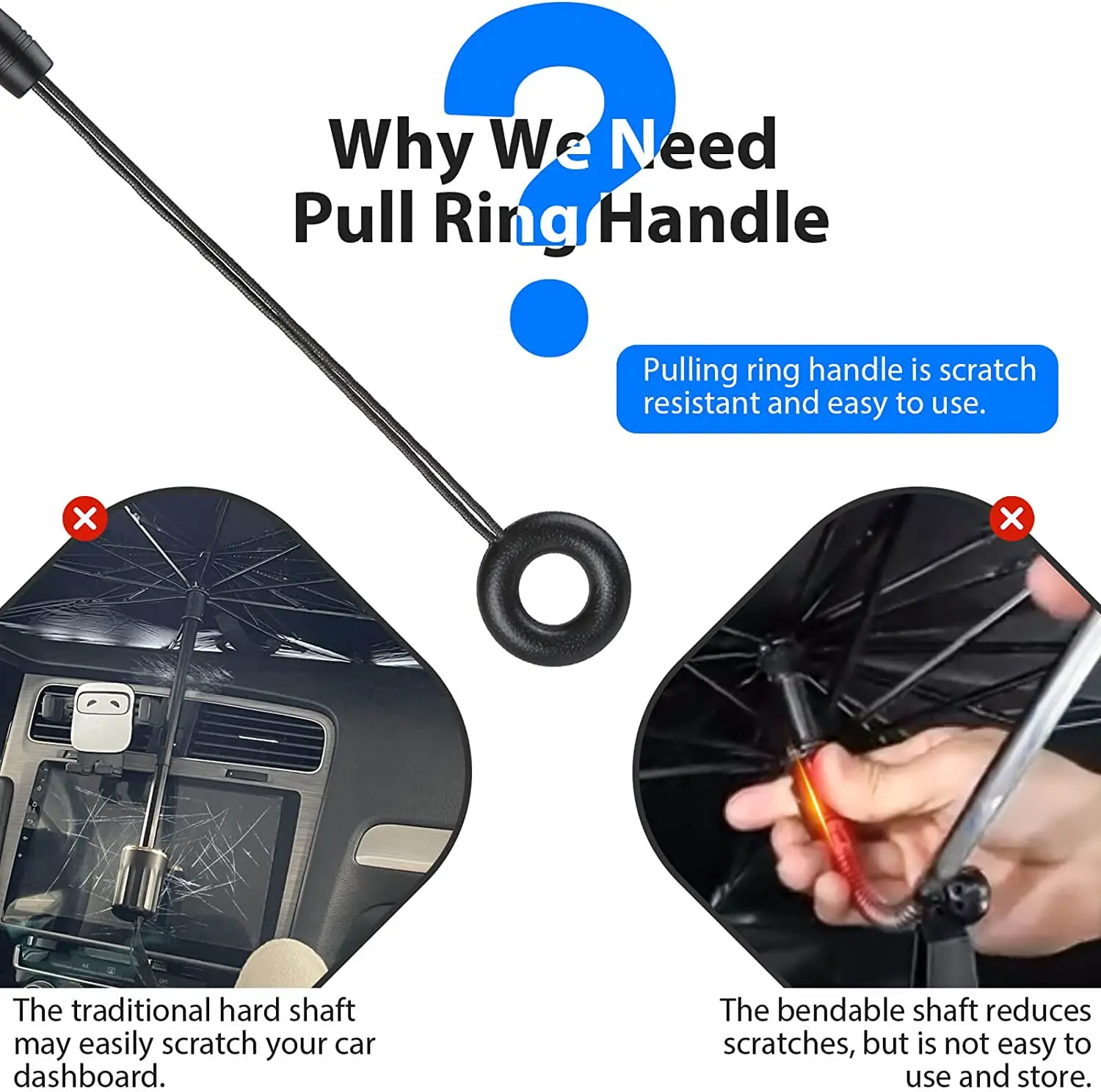 Car Sunshade Parasol with Storage Bag for Front Windshield