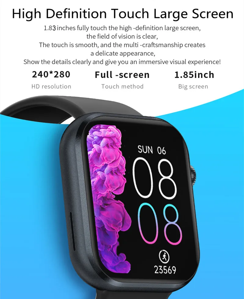  ȭ G20 Smartwatch 1.83 ġ  ̾ ð    ƮϽ ƮĿ  ͸ Ʈ ġ