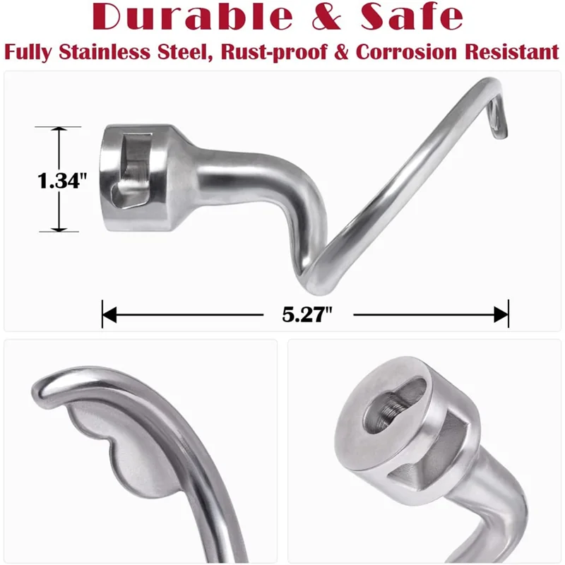 Spiral Dough Hook Kitchenaid 4.5-5 Quart Tilt-Head Stand Mixer Dough Hook Replacement Kitchenaid Attachment