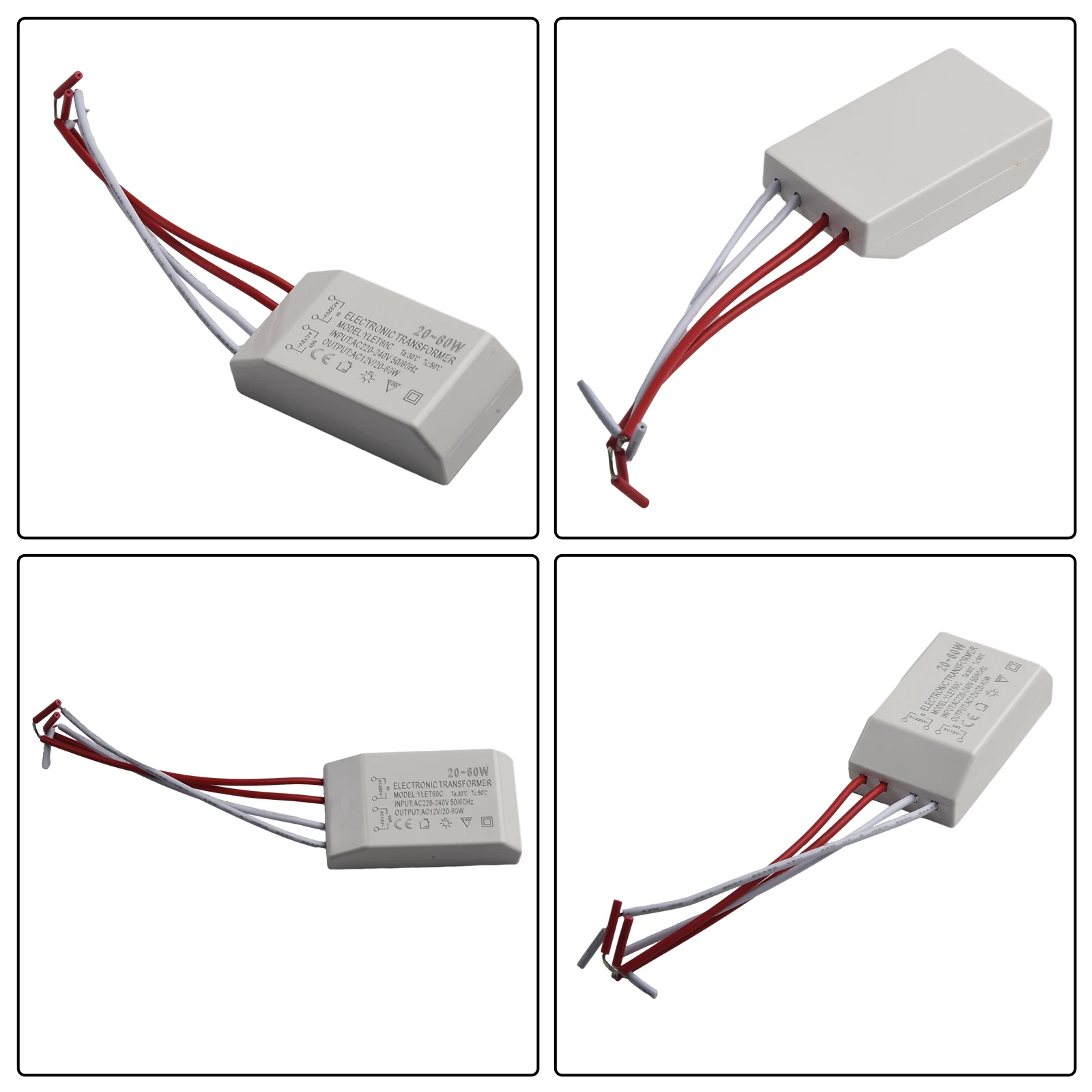 20-60W 220V To AC12V LED Lamp Light Electronic Transformer Adapter Quality Adapter Chandeliers Home Light Office LED Replacement