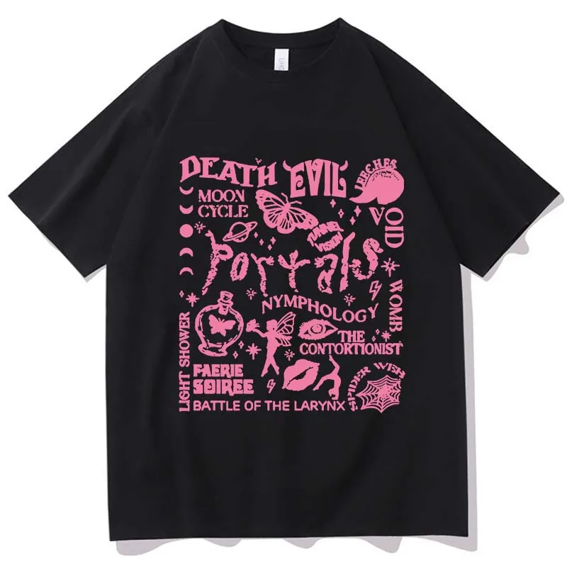 

Melanie Martinez Portals Tour Men Clothing Spring and Summer T-shirt Retro Anime Printed Tees Couples Tops Streetwear Aesthetic