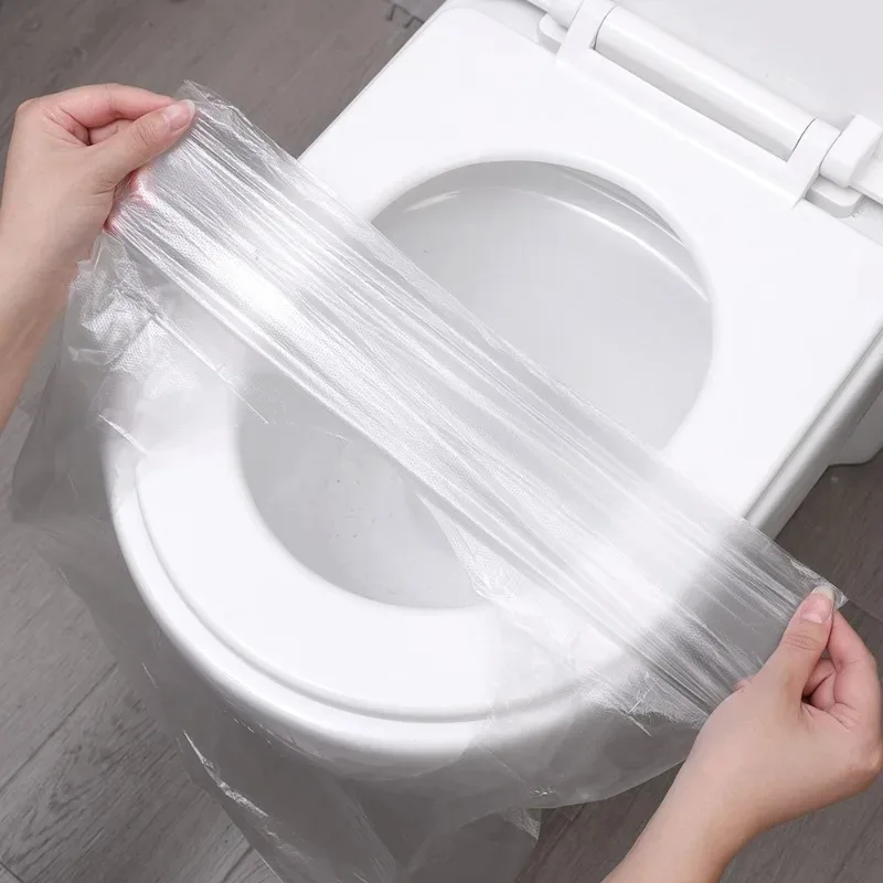 50 Pcs Biodegradable Toilet Seat Covers - Disposable, Waterproof, Non-Slip | Portable For Travel