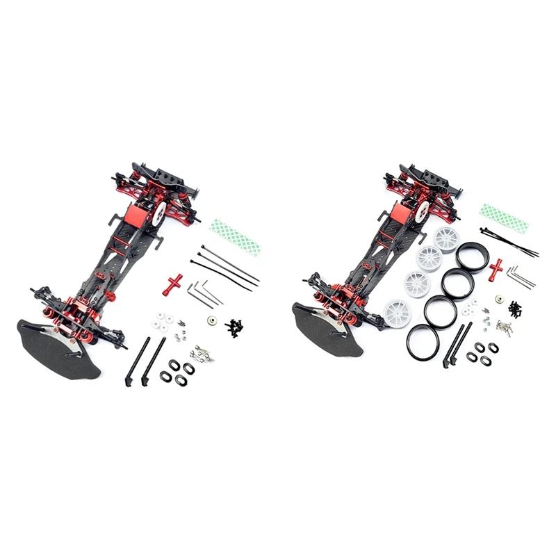 

For 1/10 Electric Remote Control Rear-Drive Drift Model Car Carbon Fiber Metal Frame And Upgraded Accessories