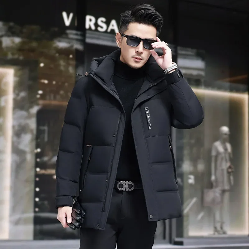 thumbnail image 1 of Chaqueta corta con capucha, acolchada, ligera, acolchada, ropa de diseñador para hombre, informal, para hombre, abrigo frío para invierno, 1 of 5