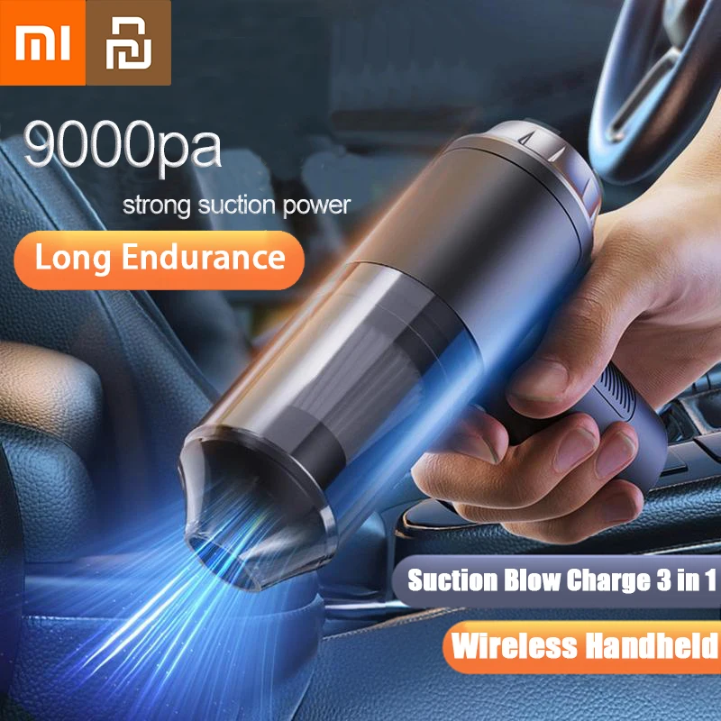 

Xiaomi Youpin 9000PA Car Vacuum Cleaner Mini Cleaning Machine Strong Suction USB Handheld for Car Home Portable Wireless Cleaner