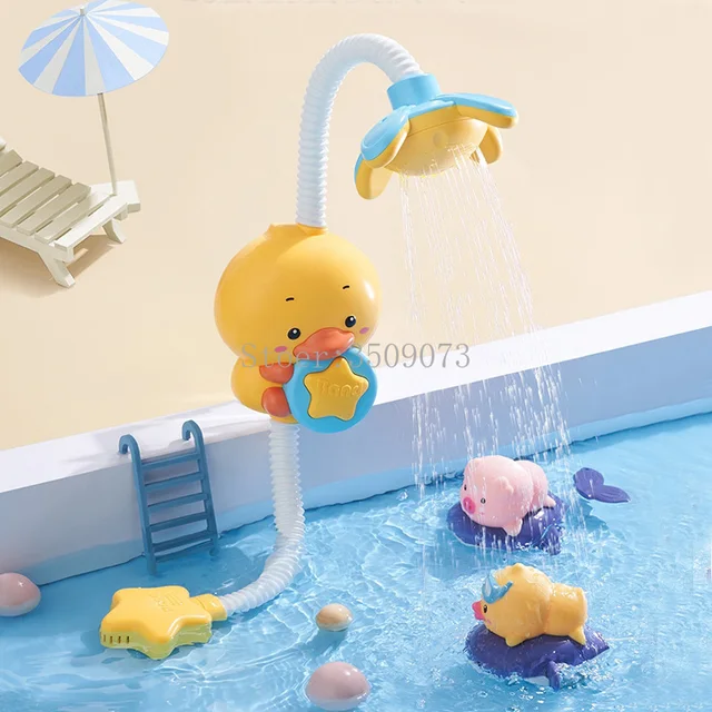 Bath Toys Electric Dock Lion Water Spray For Kids Baby Bathroom Bathtub Faucet Shower Toy Strong Suction Cup Water Game Toys 1